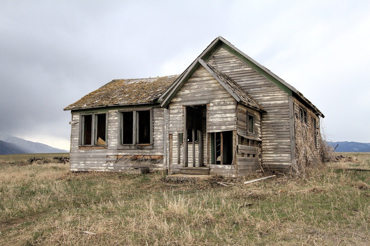 old farm house, decay, home